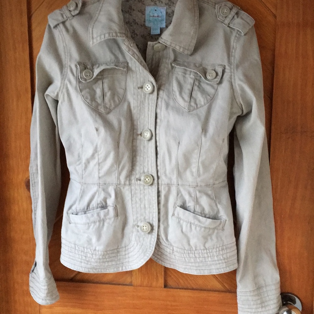 Cotton Canvas Tailored Blazer